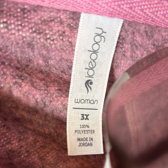 Ideology size 3X Heathered Sea Pink Cowl Neck Sweater - Picture 8 of 9